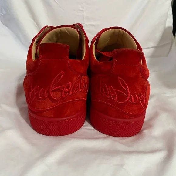 Christian louboutinRed Low-Top Sneakers Sleek Design